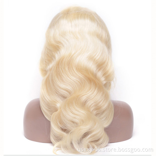 32 34 36 38 Inch Human Hair Virgin Wigs Blonde 613 HD Lace Front Vendors Brazilian Lace Front Human Hair Wigs For Black Women